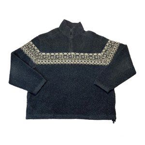 Vintage ROOTS ATHLETICS Mens Sherpa Half Zip Jacket Gray Size M